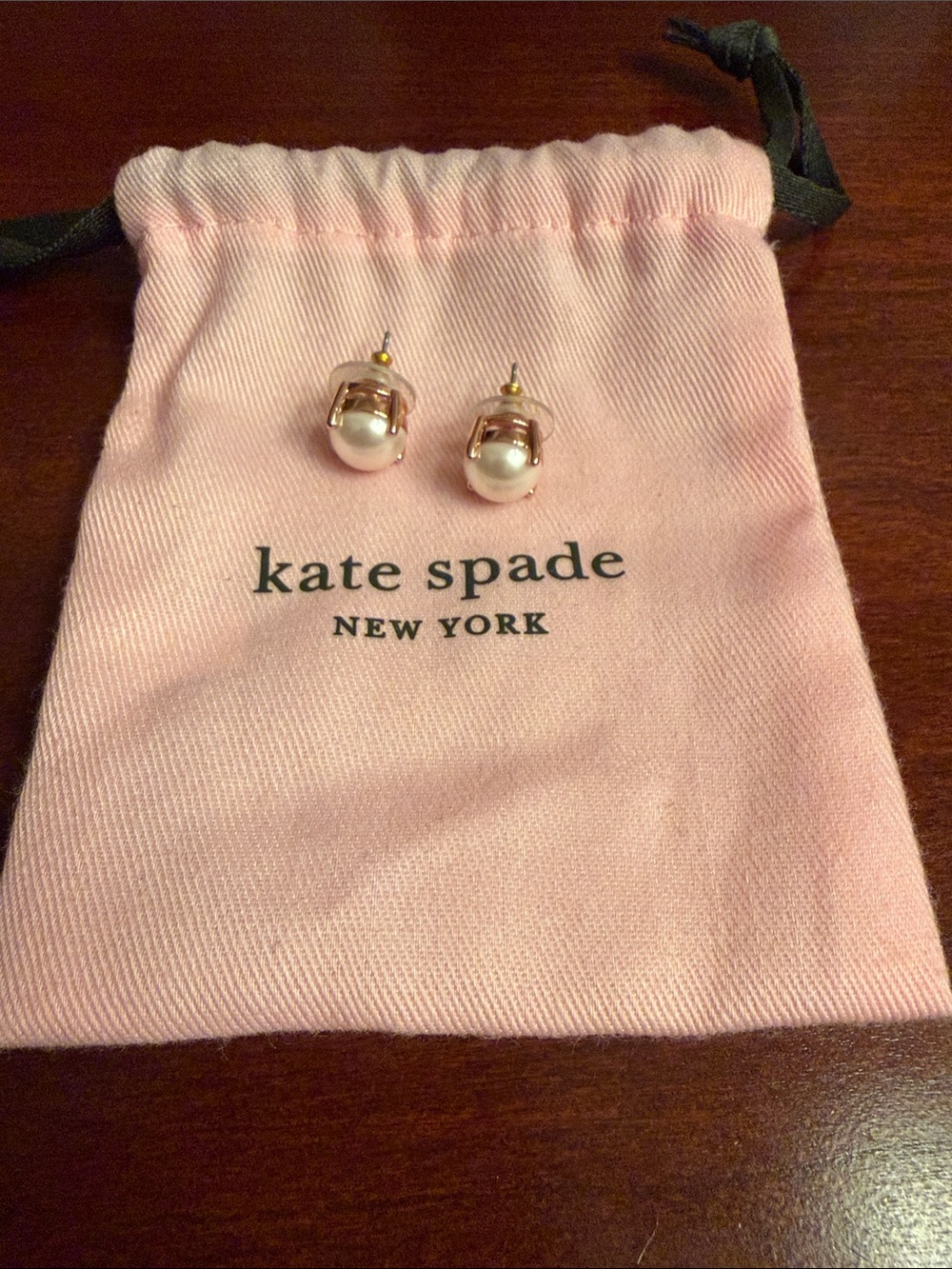 kate spade Gold-Tone Pearl Accent Stud Earrings